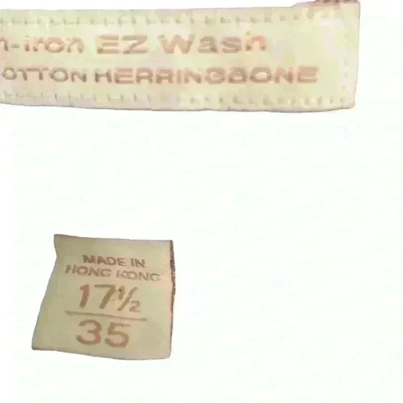 Gold Label Roundtree & Yorke noniron grey button up shirt size 17 1/2 /35 - Picture 3 of 4